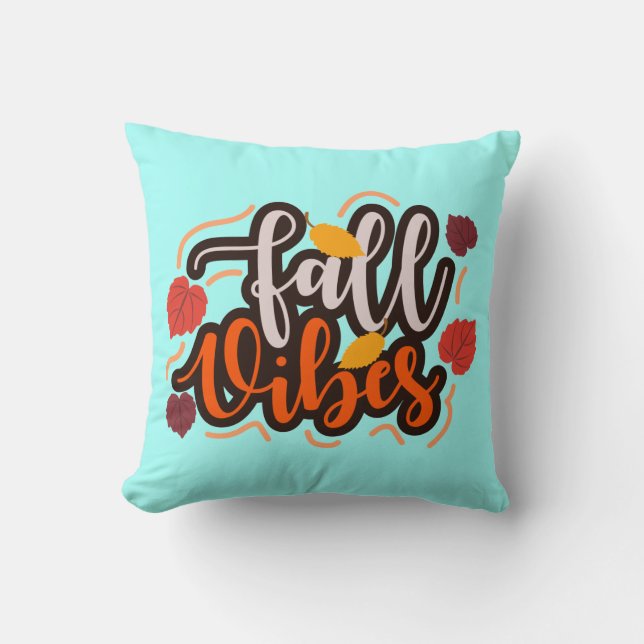 Coussin Fall Vibes Throw Pillow (Recto)