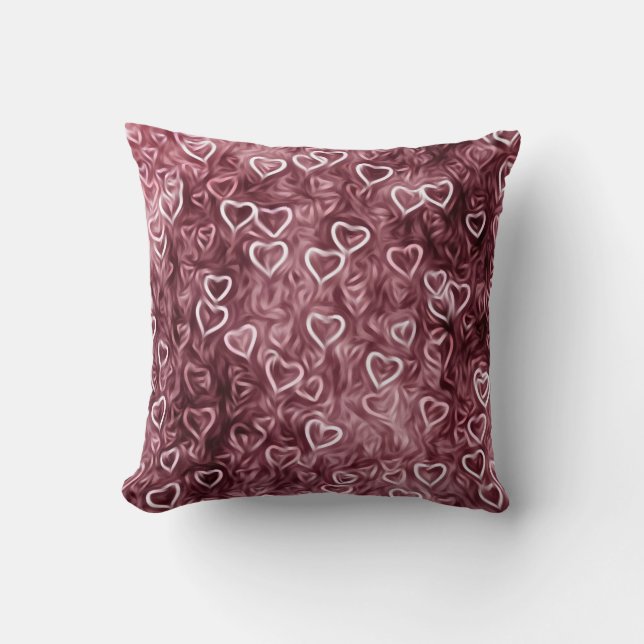 Coussin Falling Hearts - Red (Recto)