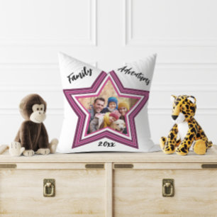 Coussin Famille aventures star photo