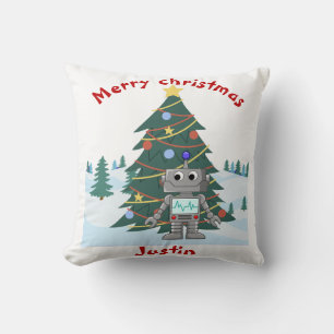 Coussin famille cadeau de noël, personnaliser nom personna