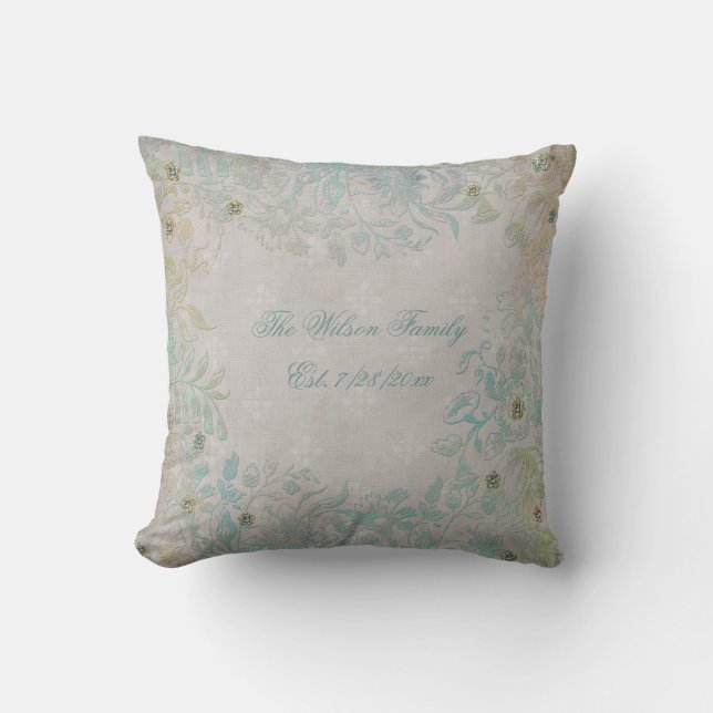 Coussin Famille florale de sembler antique (Recto)