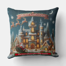 Famille SANTA CLAUS CHRISMAS COLORÉ JETER PILLOW