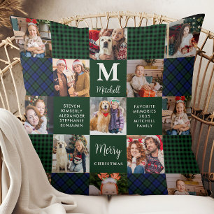 Coussin Famille Vacances Custom Patchwork Plaid 15 Photos