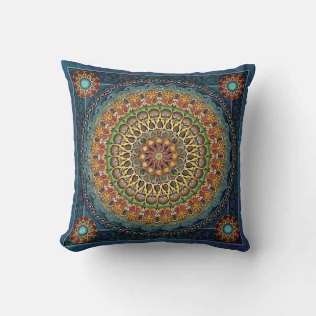 Coussin Fantaisie de mandala (Recto)