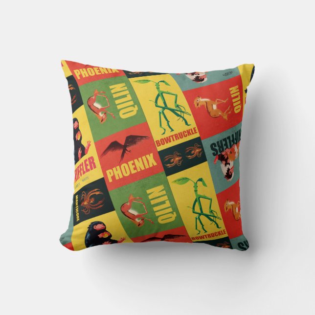 Coussin Fantastic Beasts Motif Vintage (Recto)