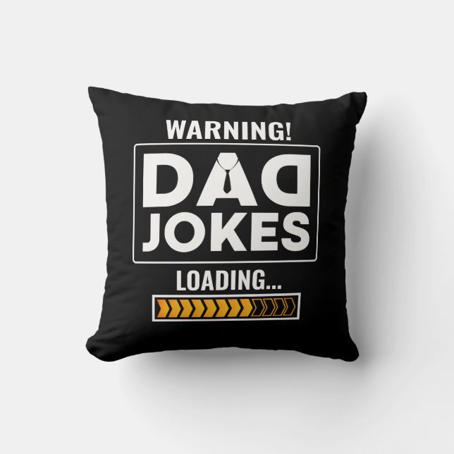 Coussin Fantastique avertissement ! Papa Plaisanter Téléch (Recto)