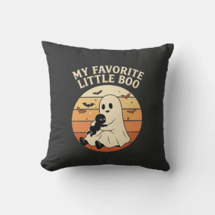 Coussin Fantôme de bébé Halloween Little Boo préféré Rétro