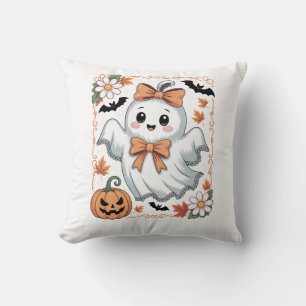 Coussin Fantôme de dentelle effrayant Halloween