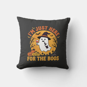 Coussin Fantôme drôle d'Halloween Je suis juste là pour le