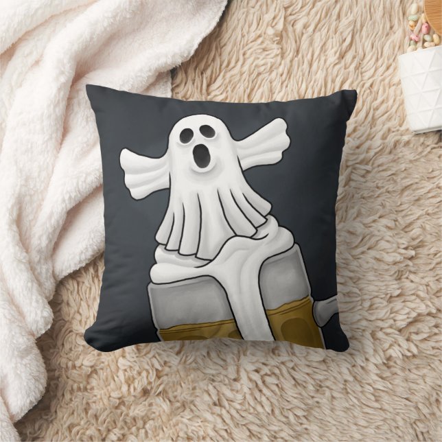 Coussin Fantôme effrayant d'Halloween (Couverture)
