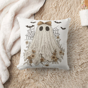 Coussin Fantôme en dentelle élégant avec nœud   Fantôme fl
