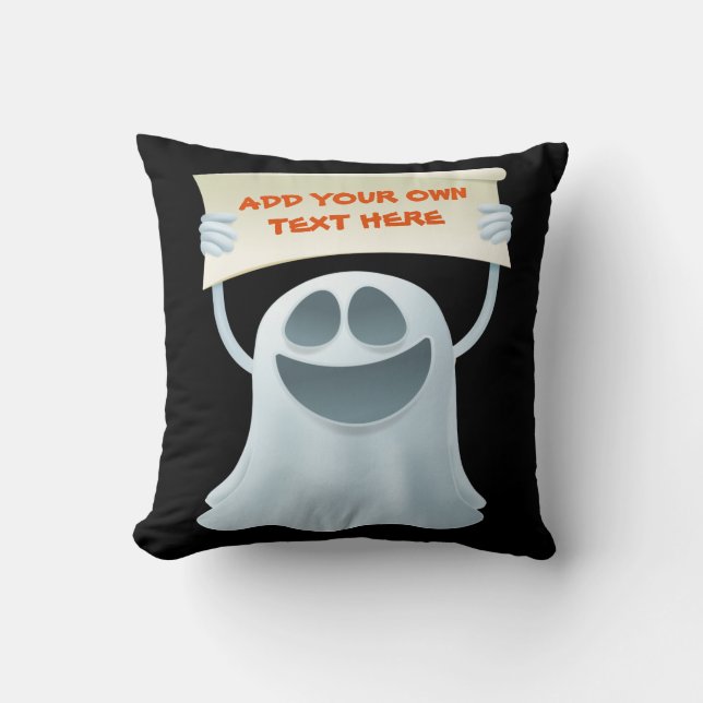 Coussin Fantôme tenant le texte  (Recto)
