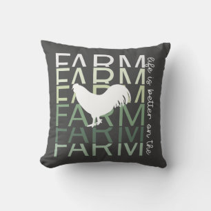 Coussin Farm Life is the Best Life with Rooster