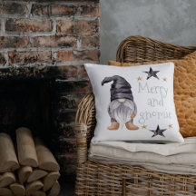 Farmhouse Winter Watercolor Gnome pour Noël