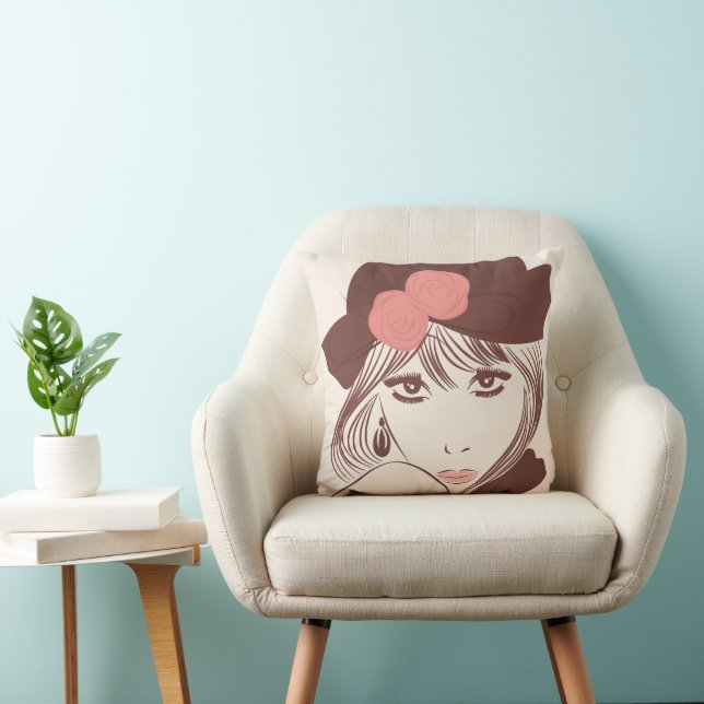 Coussin Fashion Girl (Chaise)
