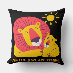 Coussin Father and Child Lion   Meilleur père