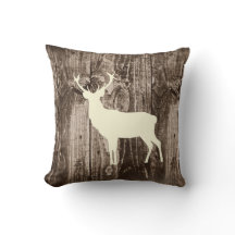 Faune de cerfs (Crème) sur Cabine de bois rustique