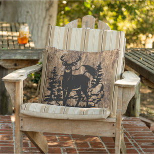 Coussin Faux Brown arbre écorce texture Look Motif