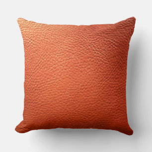 Coussin Faux cuir orange