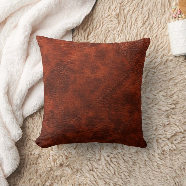 Coussin Faux de rouille de cuivre moderne en cuir pointu (Couverture)