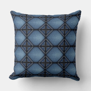 Coussin Faux Denim & Diamants