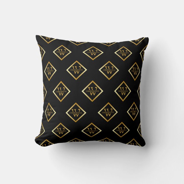 Coussin Faux Gold Axis Monogram – Black & Gold (Recto)