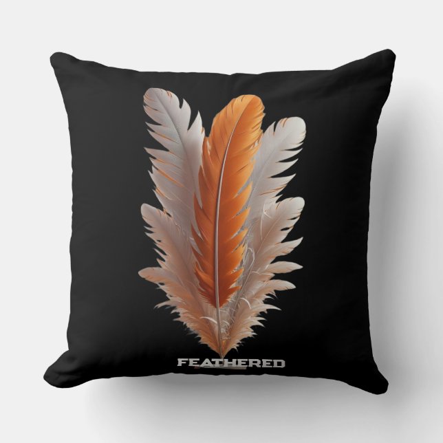 Coussin Feathered Duality Balance of Light Amber & Ivory S (Recto)
