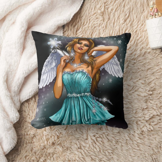 Coussin Fée ailée d'hiver (Couverture)