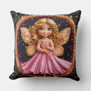 Coussin Fée scintillante Décoration Magique Fantastique Pa