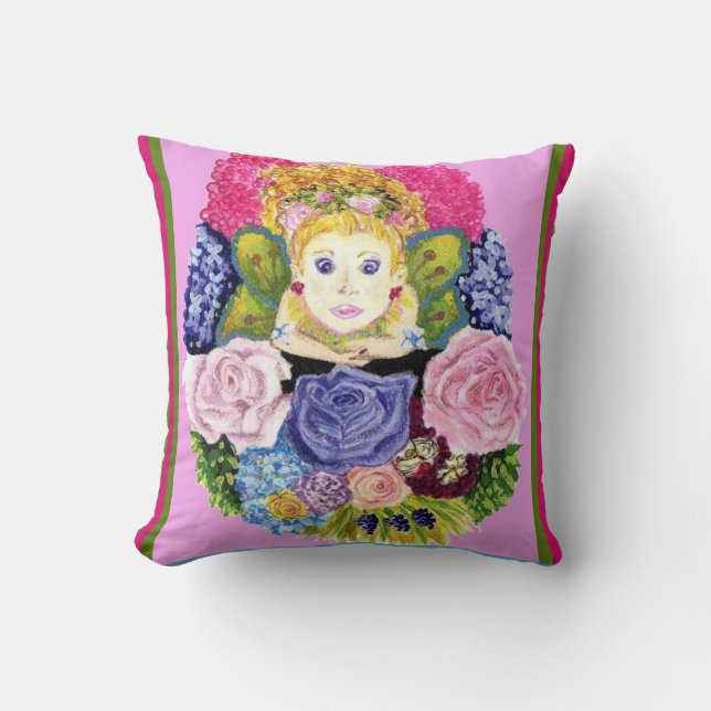 Coussin Fées Et Fleurs Jettent De L'Oreiller (Recto)