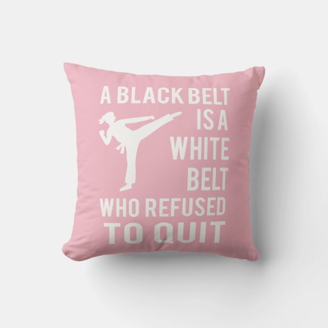 Coussin Félicitations de ceinture noire de karaté du (Recto)