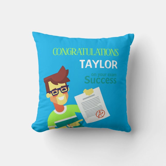 Coussin Félicitations pour le succès de son examen - perso (Recto)