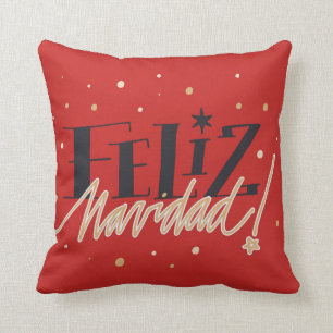Coussin Feliz Navidad Festive Holiday