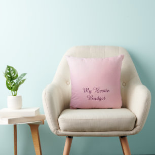Coussin Féminin Rose Pailleté Dégradé Douce Féminité