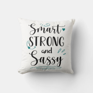 Coussin Feminisme intelligent, fort et sassy, amusant et é