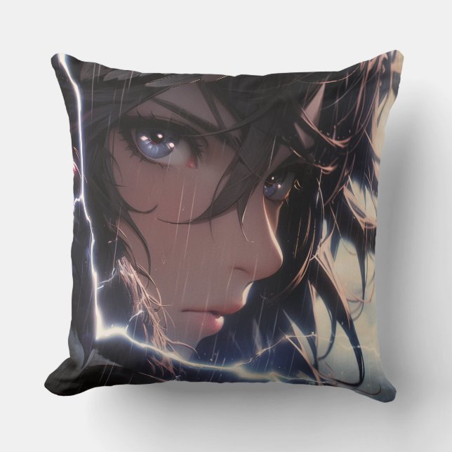 Coussin Femme Anime Warrior (Recto)
