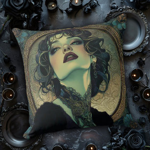 Coussin Femme Art Nouveau gothique