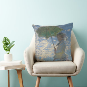 Coussin Femme avec parasol - Madame Monet et son fils
