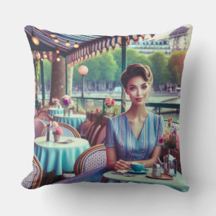 Coussin Femme dans un restaurant