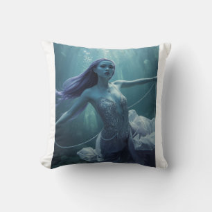 Coussin Femme extraterrestre éthérée – Fantaisie de l'océa