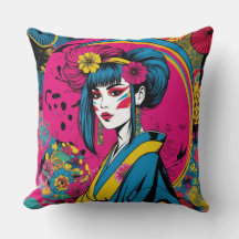 Femme geisha japonaise en kimono traditionnel