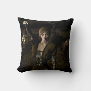 Coussin Femme mince portant une lampe