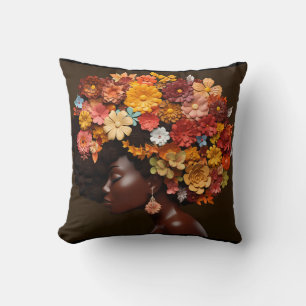 Coussin Femme noire Melanin Sista Love