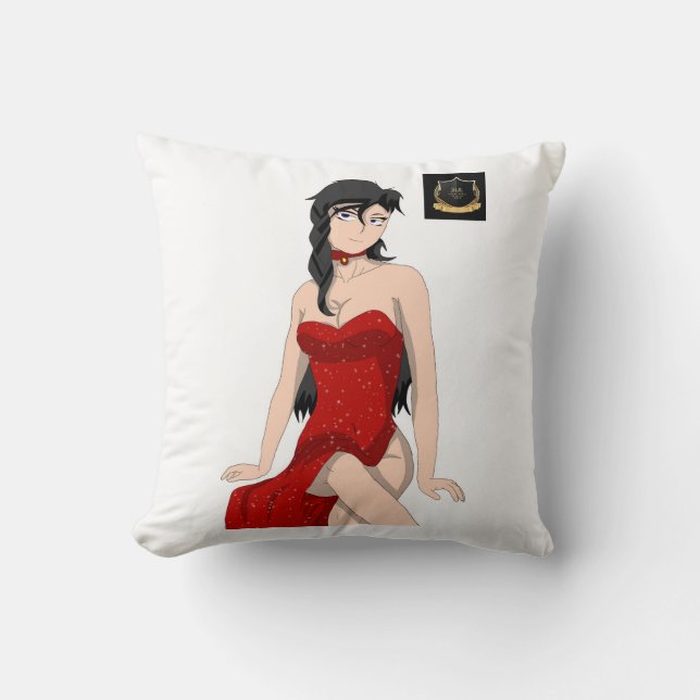 Coussin femme rouge (Recto)