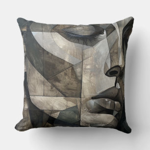 Coussin Femme vintage Dans L'Oreiller À Jets De Pierre-Noi