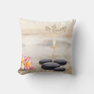 Coussin Femmes arbre silhouette Zen Stones