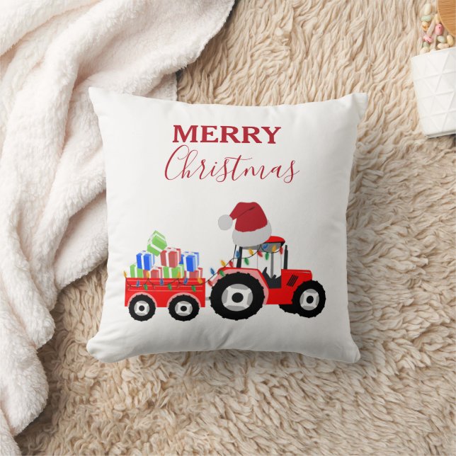 Coussin Ferme de camions Red Christmas Truck (Couverture)