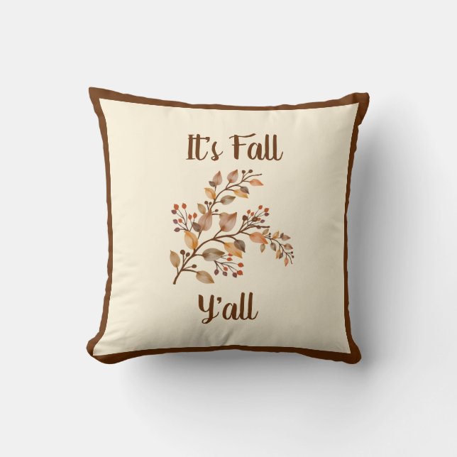 Coussin Ferme Décor d'automne - C'est l'automne Y'all (Recto)