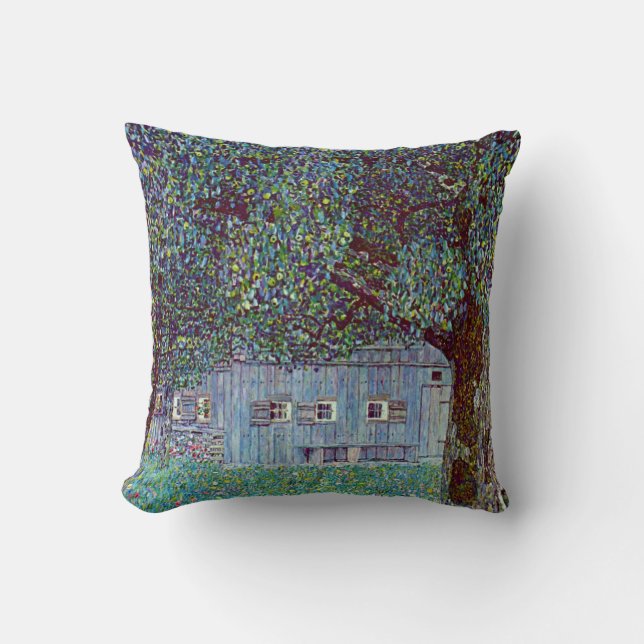 Coussin Ferme en Haute-Autriche par Gustav Klimt (Recto)
