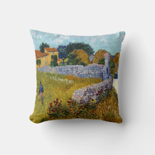 Coussin Ferme en Provence (1888) par Vincent Van Gogh